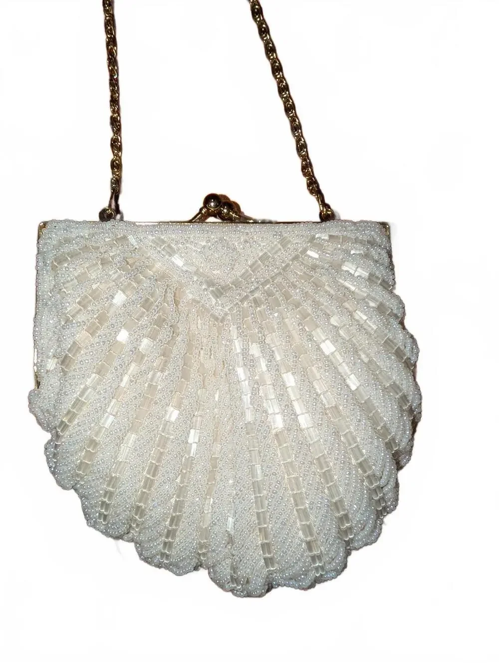 Le Regale Handmade Beaded Shell Evening Bag